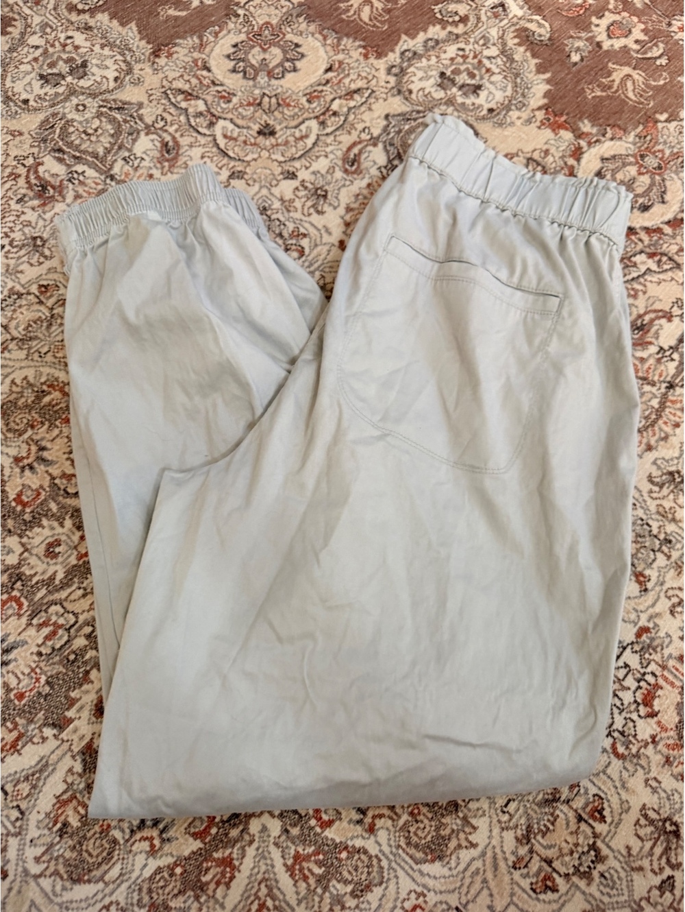 Knox rose beige paperbag boho pants